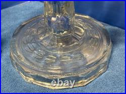 2 ALADDIN Clear Glass Washington Reverse Drape Oil Lamp Vintage Bases