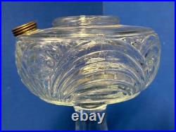2 ALADDIN Clear Glass Washington Reverse Drape Oil Lamp Vintage Bases