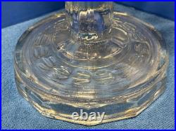 2 ALADDIN Clear Glass Washington Reverse Drape Oil Lamp Vintage Bases