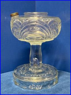 2 ALADDIN Clear Glass Washington Reverse Drape Oil Lamp Vintage Bases