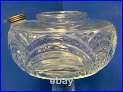 2 ALADDIN Clear Glass Washington Reverse Drape Oil Lamp Vintage Bases