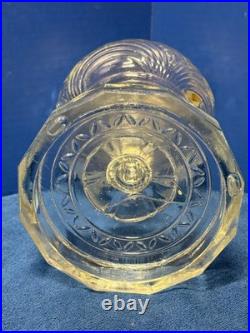 2 ALADDIN Clear Glass Washington Reverse Drape Oil Lamp Vintage Bases