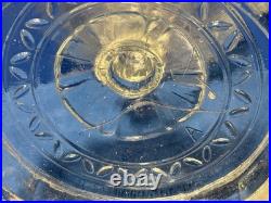 2 ALADDIN Clear Glass Washington Reverse Drape Oil Lamp Vintage Bases