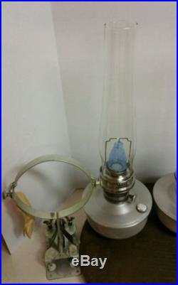 2 ANTIQUE ALADDIN Model C, RAILROAD CABOOSE OIL KEROSENE LAMP LANTERNS NOS