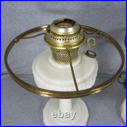 2 Aladdin Alacite Lincoln Drape Electrified Oil Lamps