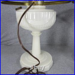 2 Aladdin Alacite Lincoln Drape Electrified Oil Lamps