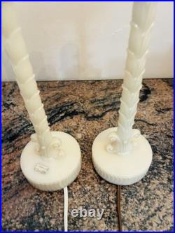 2 Aladdin Alacite Uranium White Glass Table Lamps GLOWS Original 12 2 Aladdin Alacite Uranium White Glass Table Lamps GLOWS Original 12