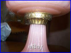 #2 Aladdin Pink Moonstone Corinthian Kerosene Oil Lamp SUPER NICE