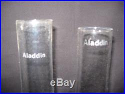 2 Aladdin kerosene oil lamp chimneys for Lox-on gallery model A B 12 ex cond