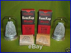 2 NOS ALADDIN KONE KAP MANTLES for Models 3 to 11 Oil & Kerosene Lamp Vintage