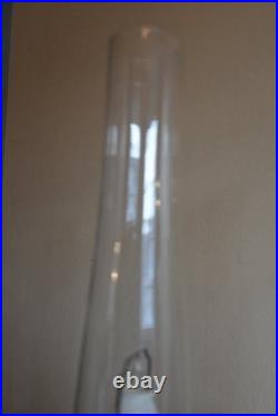 (2) Two Vintage Aladdin No 12 Kerosene Lamps Nickel Plated Oil Lamp with Chimney