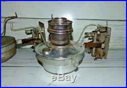 2 Vtg Aladdin Railroad Caboose Wall Bracket Kerosene Lamp 23 21c Burner Lantern