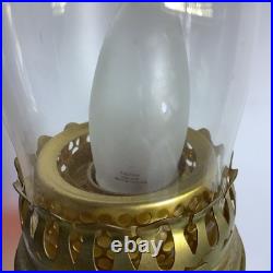 2003 Aladdin Ruby Red Short Lincoln Drape Electric Table Lamp WORKS