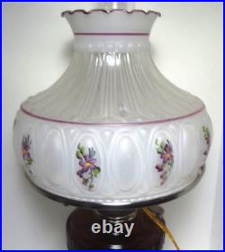 2004 ALADDIN amethyst LINCOLN DRAPE electrified OIL LAMP COMPLETE M752 SHADE