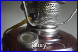 2004 ALADDIN amethyst LINCOLN DRAPE electrified OIL LAMP COMPLETE M752 SHADE