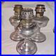 3 Vtg Aladdin Lamps- Nickel Plated Brass Kerosene Oil Lamp Model 11 & 12