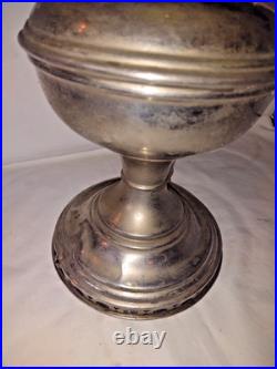 3 Vtg Aladdin Lamps- Nickel Plated Brass Kerosene Oil Lamp Model 11 & 12