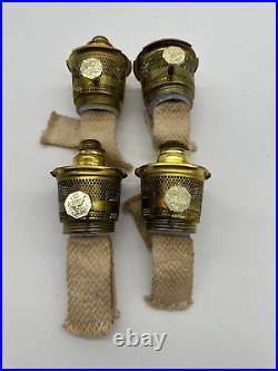 4-OIL LAMP BURNER Bodies Aladdin Kerosene Light Model #23 Brass Antique Vintage