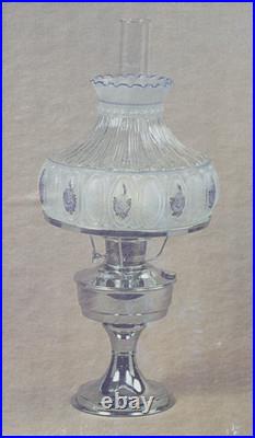 4 Vintage Aladdin Kerosene & Electric Lamp Hand Painted Glass Shade 1990s NOS 23