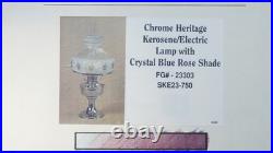 4 Vintage Aladdin Kerosene & Electric Lamp Hand Painted Glass Shade 1990s NOS 23