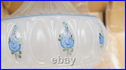 4 Vintage Aladdin Kerosene & Electric Lamp Hand Painted Glass Shade 1990s NOS 23