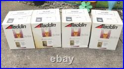4 Vintage Aladdin Kerosene & Electric Lamp Hand Painted Glass Shade 1990s NOS 23