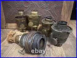 5 ALADDIN NU-TYPE Model No B Kerosene Lamp Burners MANTLE LAMP CO NICKLE BRASS
