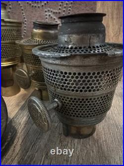 5 ALADDIN NU-TYPE Model No B Kerosene Lamp Burners MANTLE LAMP CO NICKLE BRASS