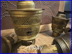 5 ALADDIN NU-TYPE Model No B Kerosene Lamp Burners MANTLE LAMP CO NICKLE BRASS