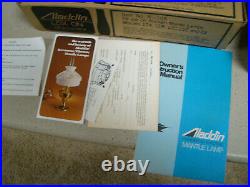 5 NOS Boxed Vig Lox-On Aladdin Oil Lamp Glass Chimneys In original Case