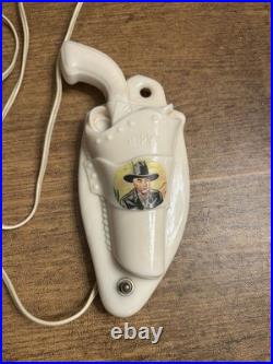 50s Hoppy Hopalong Cassidy Pistol in Holster Night Light Aladdin William Boyd