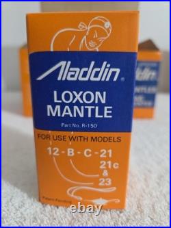 6 Vintage R-150 Aladdin Loxon Mantles (New) With Original Pop-up Display Box