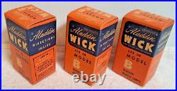 9 Aladdin Kerosene Lantern Wick Model B & C, Store Display Box, NOS, withDirections