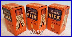 9 Aladdin Kerosene Lantern Wick Model B & C, Store Display Box, NOS, withDirections