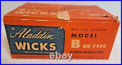 9 Aladdin Kerosene Lantern Wick Model B & C, Store Display Box, NOS, withDirections