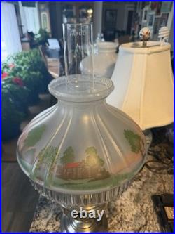 ALADDIN #12 NICKEL LAMP Rare Straight Side Log Cabin Shade 616S Aladdin Chimney