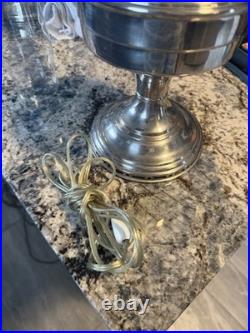 ALADDIN #12 NICKEL LAMP Rare Straight Side Log Cabin Shade 616S Aladdin Chimney