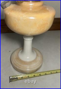 ALADDIN 1948-1953 SIMPLICITY B-27 ALACITE GOLD LUSTRE OIL LAMP With SHADE MODEL B