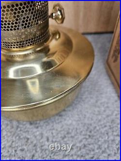 ALADDIN 23 OIL LAMP BRASS BURNER With NOS Chimmney And Wick Installed