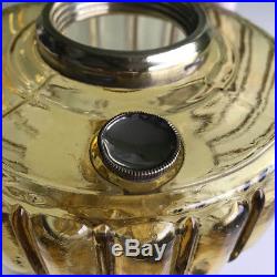 ALADDIN ANTIQUE KEROSENE OIL LAMP model B STYLE 109 AMBER CRYSTAL CATHEDRAL