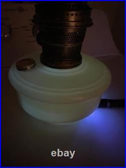 ALADDIN Alacite Kerosene Bracket Hanging Oil Lamp Font Nickel Burner Glows