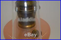 ALADDIN B-87 VERTIQUE MOONSTONE ROSE OIL LAMP Nu-Type B Burner, Lox On Chimney