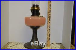 ALADDIN B-98 ROSE MOONSTONE QUEEN OIL LAMP Nu-Type B Burner, Lox Chimney 1937-39