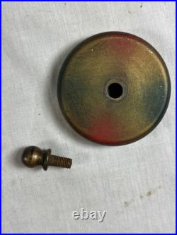 ALADDIN BOUDOIR LAMP with Hammered Arts & Crafts Base & REVERSE PAINTED LILIES