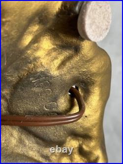 ALADDIN BOUDOIR LAMP with Hammered Arts & Crafts Base & REVERSE PAINTED LILIES