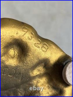 ALADDIN BOUDOIR LAMP with Hammered Arts & Crafts Base & REVERSE PAINTED LILIES