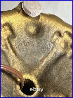 ALADDIN BOUDOIR LAMP with Hammered Arts & Crafts Base & REVERSE PAINTED LILIES