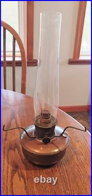 ALADDIN BRASS Model B- NU-TYPE KEROSENE Caboose Lamp With Glass Chimney1933-40s
