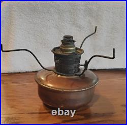 ALADDIN BRASS Model B- NU-TYPE KEROSENE Caboose Lamp With Glass Chimney1933-40s
