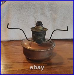ALADDIN BRASS Model B- NU-TYPE KEROSENE Caboose Lamp With Glass Chimney1933-40s